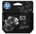 HP 63 Black Ink Cartridge, F6U62AN